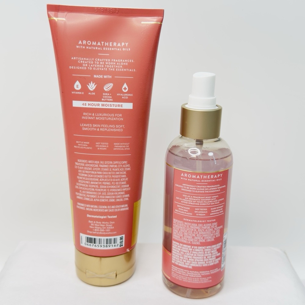 Bath & Body Works Heirloom Rose Aromatherapy Body Cream & Essential Oil Mist - Picture 9 of 12